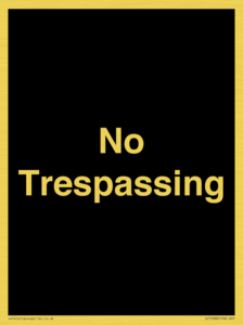 No Trespassing